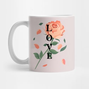 valentines day rose. Love, red rose, aesthetic flower Mug